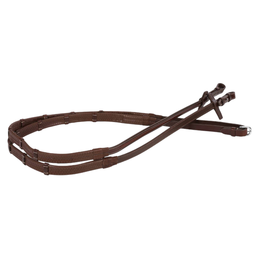 Signature by Antarès Sport Rubber Reins 5/8" with 7 Leather Loops