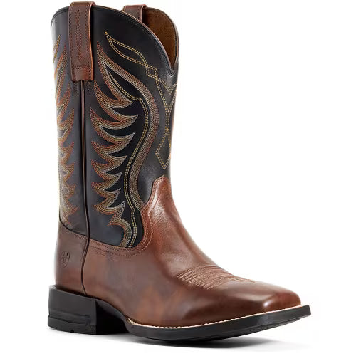 Ariat Amos Western Boot – Hand Stained Red-Brown/Black