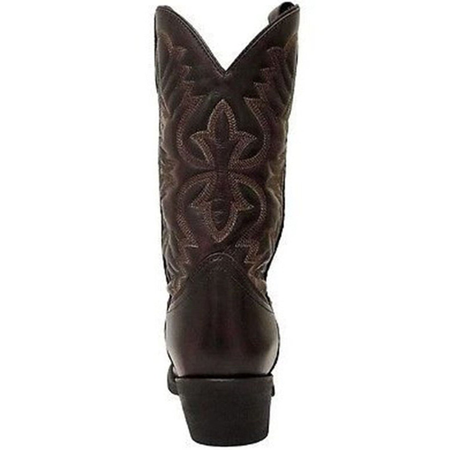 Laredo Men’s Embroidered Round Toe Western Boots – Black Cherry