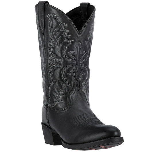 Laredo Men’s Black Tumbled Round Toe Western Boot