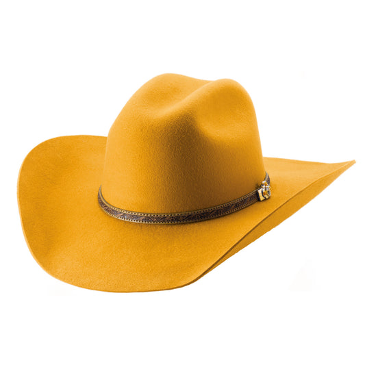 Life With You 4X Premium Wool Cowboy Hat – Mustard | Rodeo Round Up Felt Collection