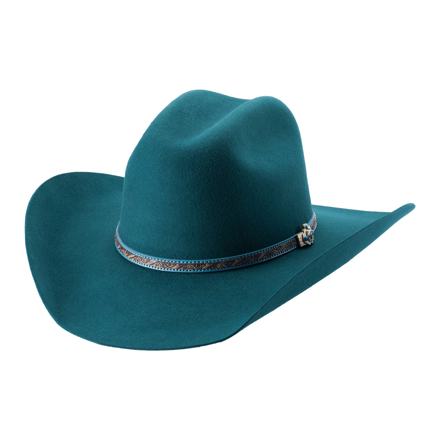 Life With You 4X Premium Wool Cowboy Hat – Turquoise | Rodeo Round Up Felt Collection