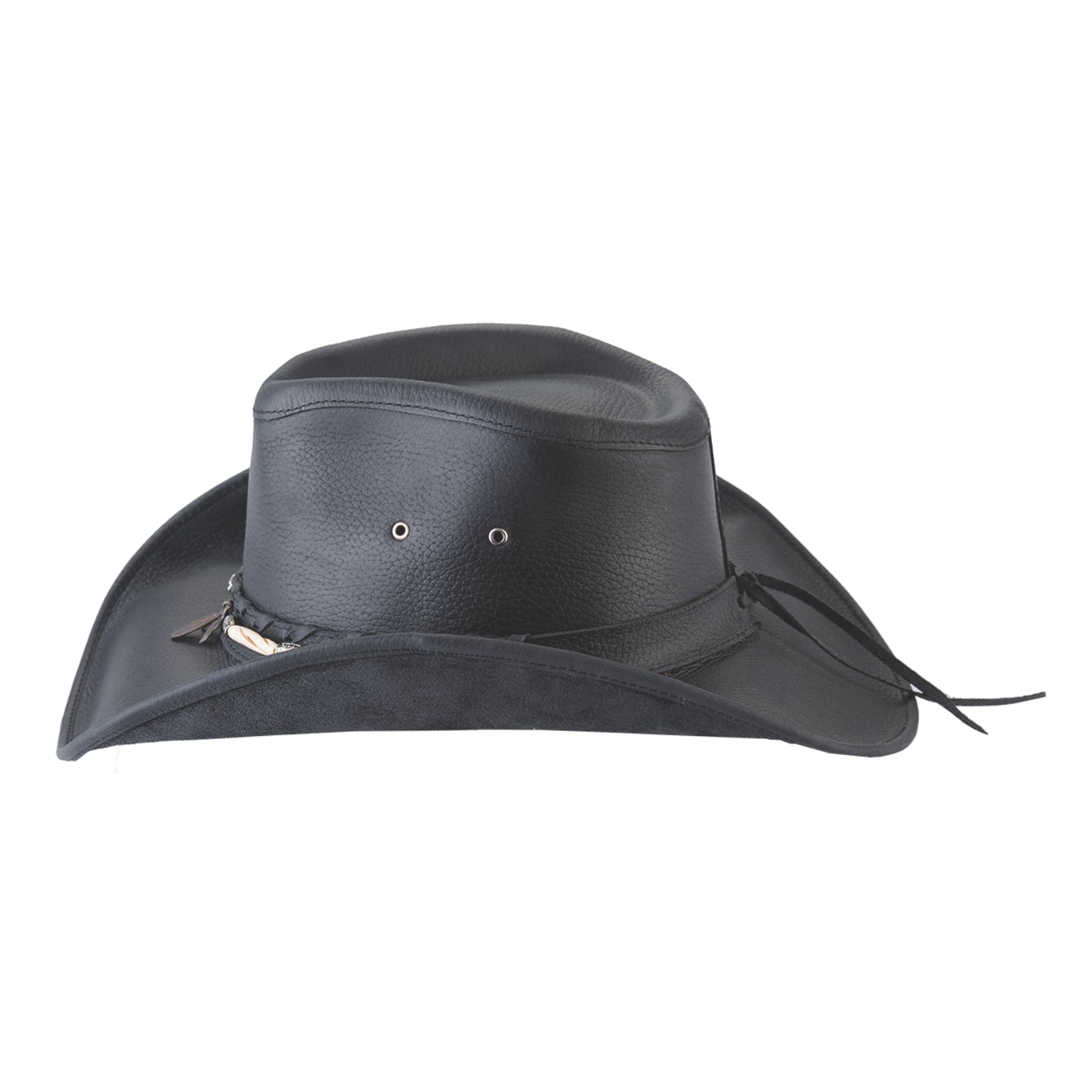 Bullhide Briscoe Leather Cowboy Hat- Black