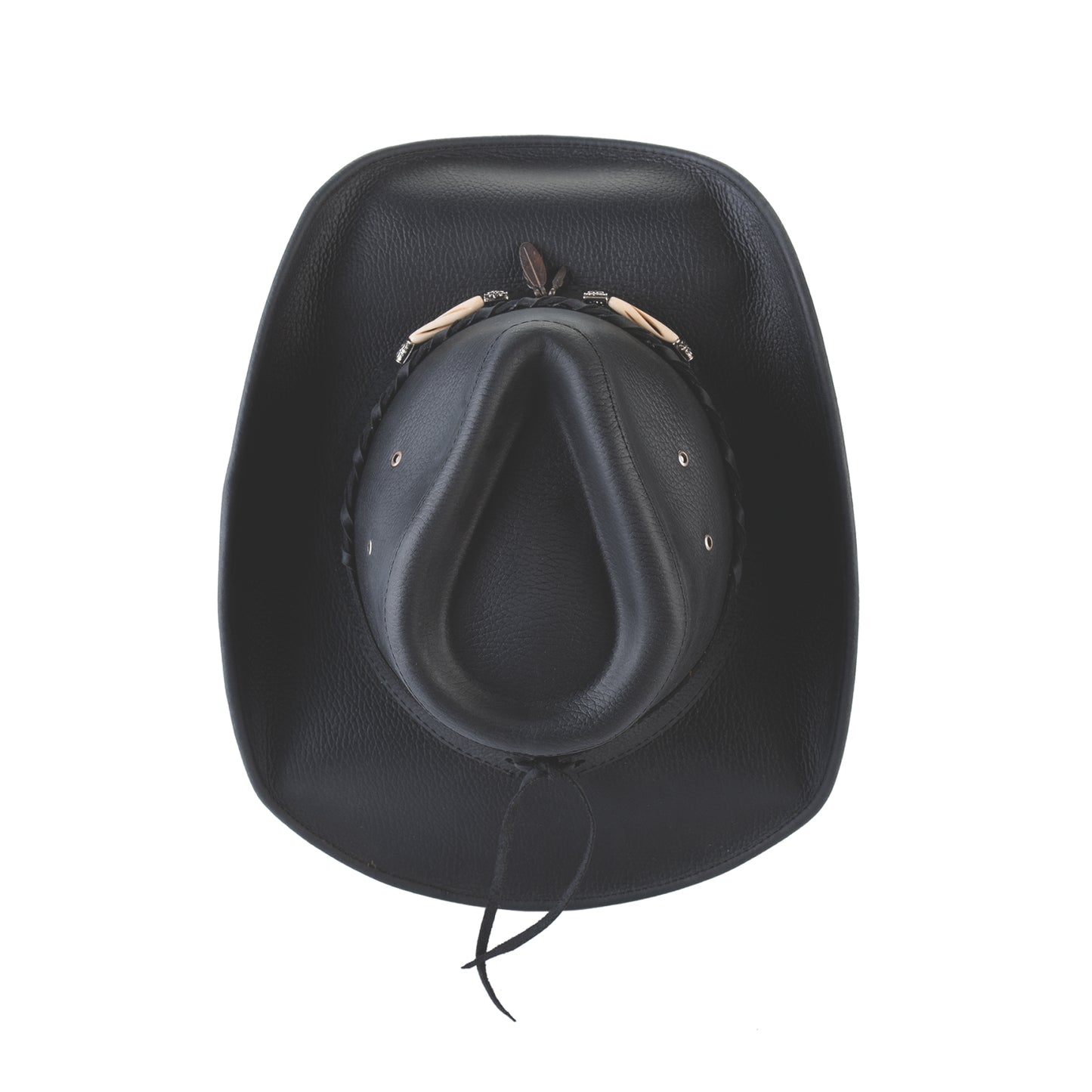 Bullhide Briscoe Leather Cowboy Hat- Black