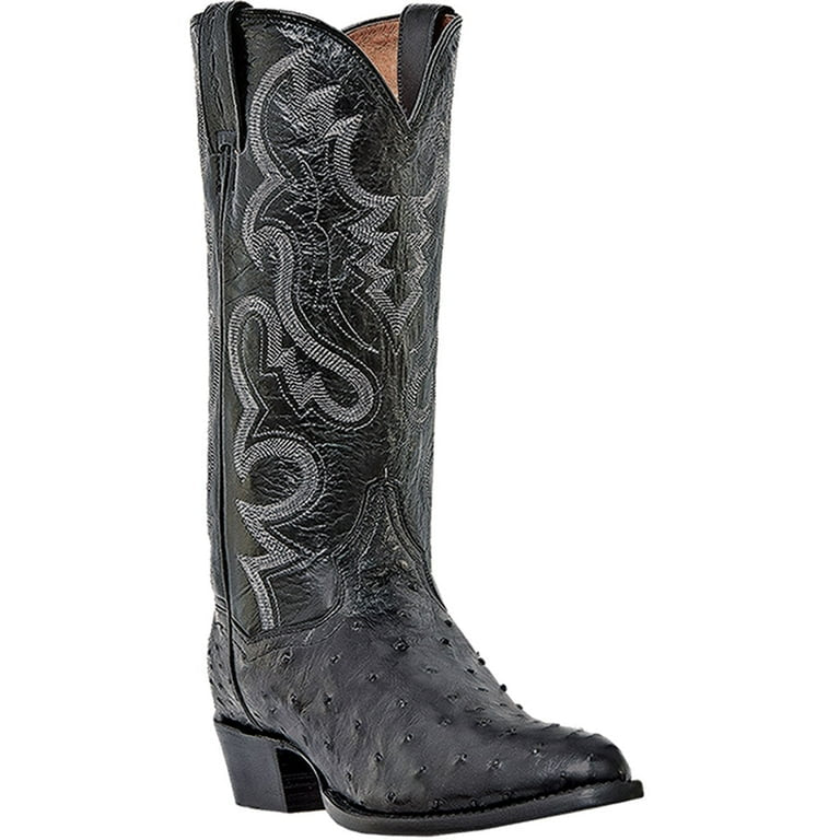 Dan Post Men’s 2321 Black Ostrich Western Boot