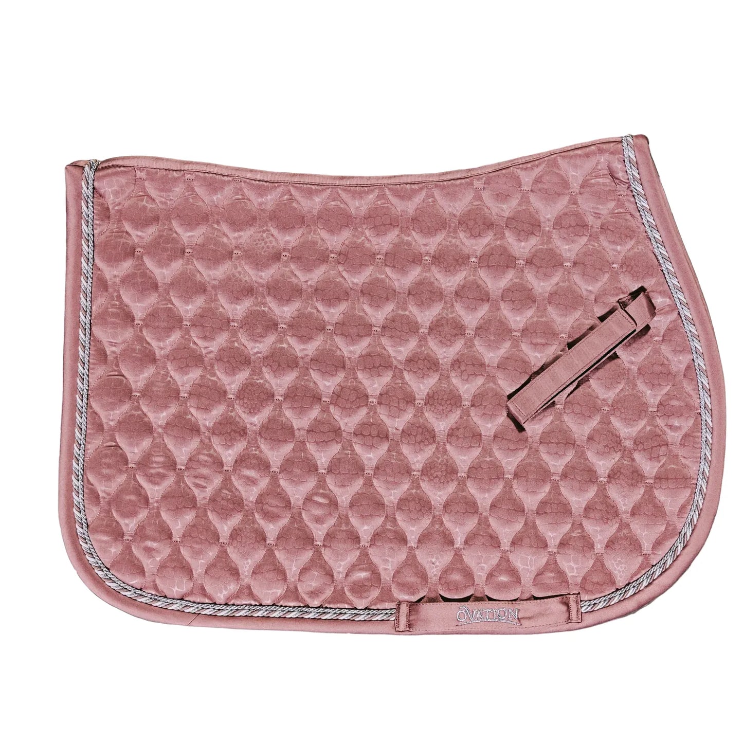 Ovation Quilted Leopard Satin AP Saddle Pad & Bonnet – Muted Clay