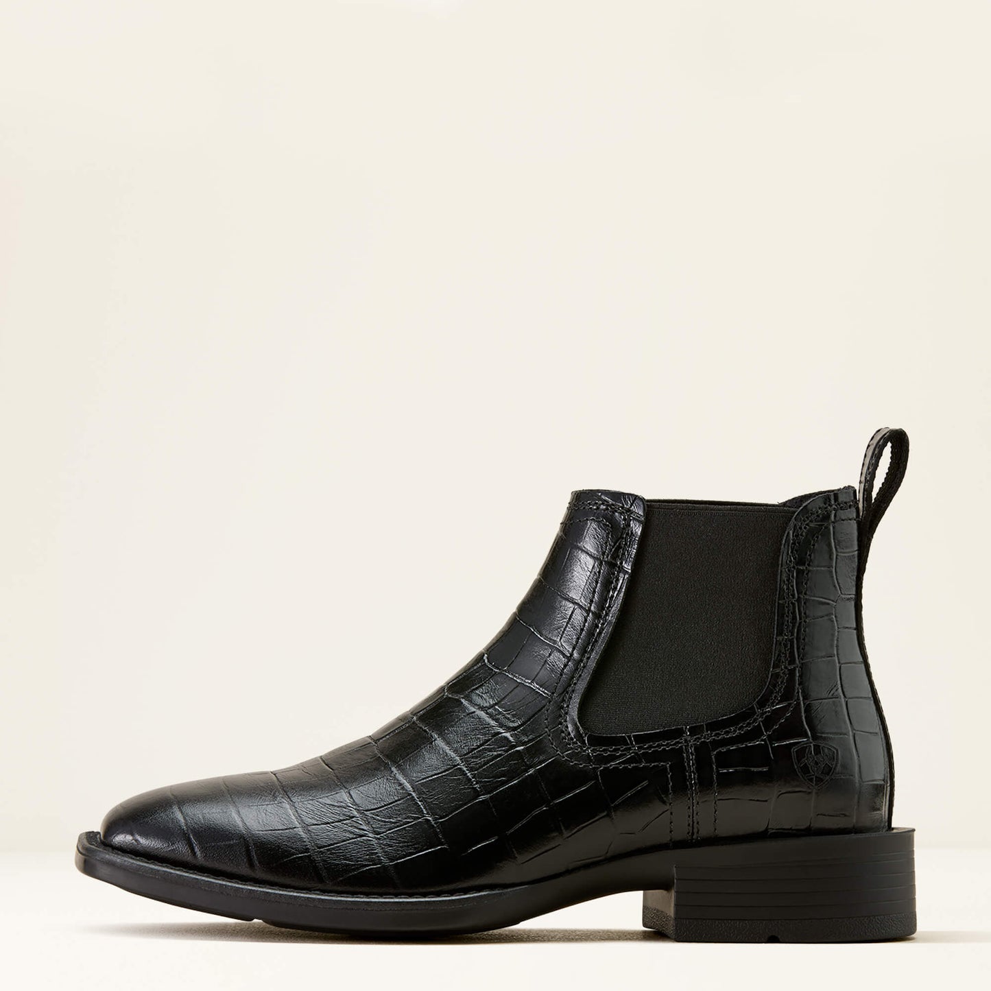 Bota vaquera Booker Ultra de punta cuadrada de Ariat para hombre, color negro Deertan