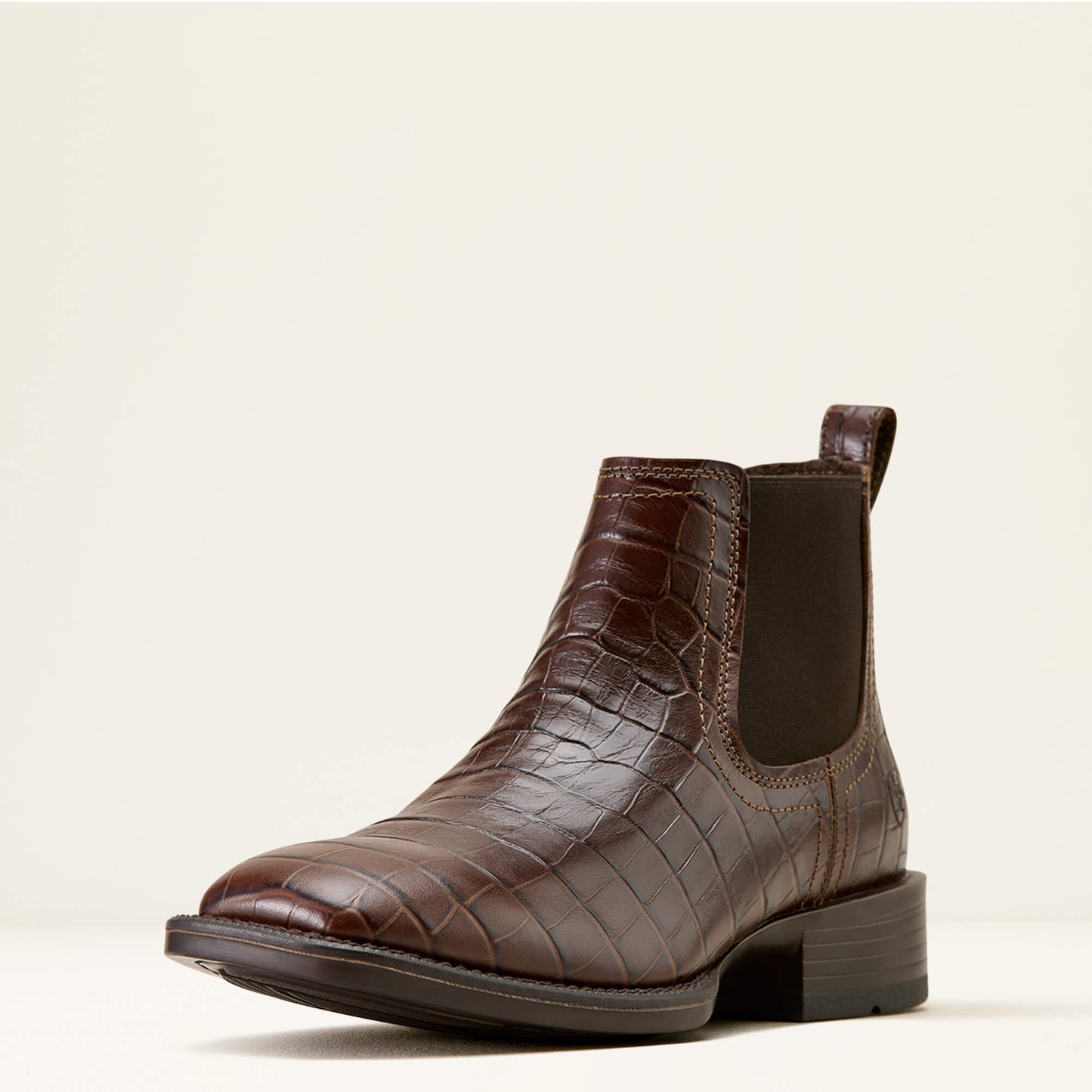 Bota vaquera Booker Ultra de punta cuadrada de Ariat para hombre, color negro Deertan