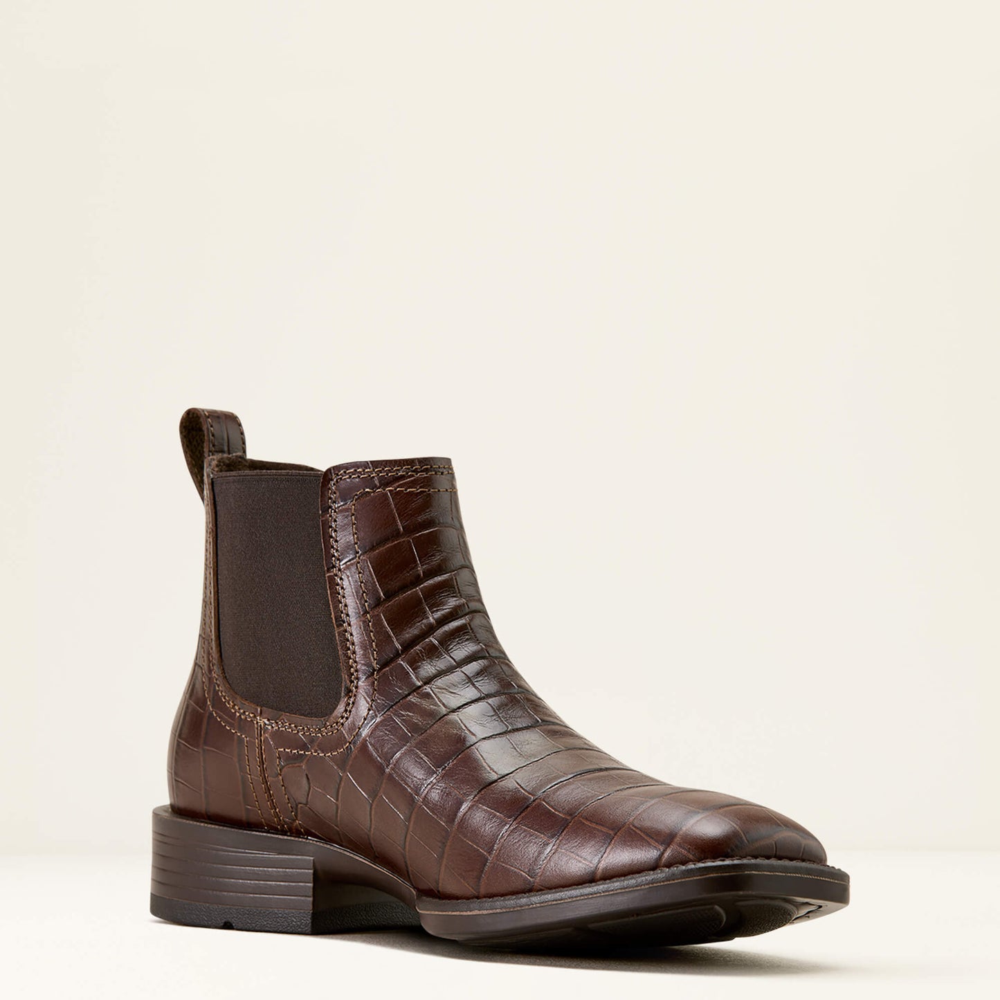 Bota vaquera Booker Ultra de punta cuadrada de Ariat para hombre, color negro Deertan
