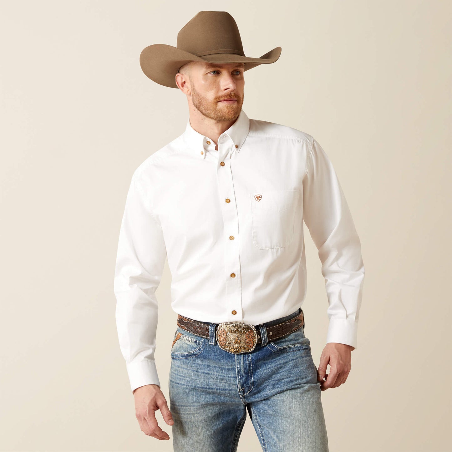 Camisa clásica de sarga lisa de Ariat para hombre