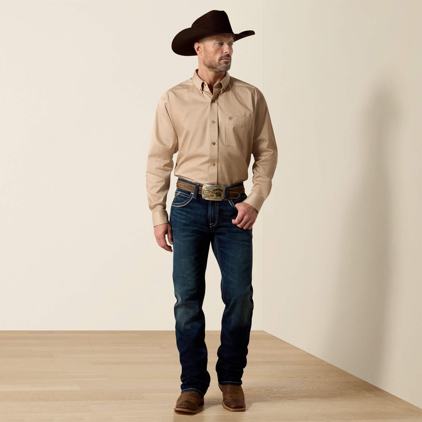 Camisa clásica de sarga lisa de Ariat para hombre