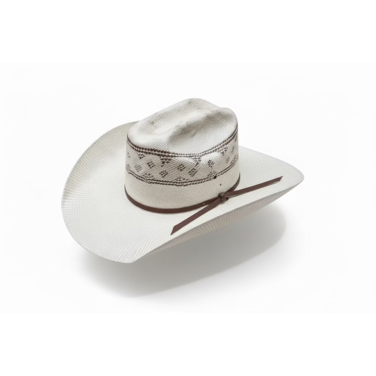 Sombrero vaquero Ariat® SS color marfil para hombre – Banda de sudor de cuero