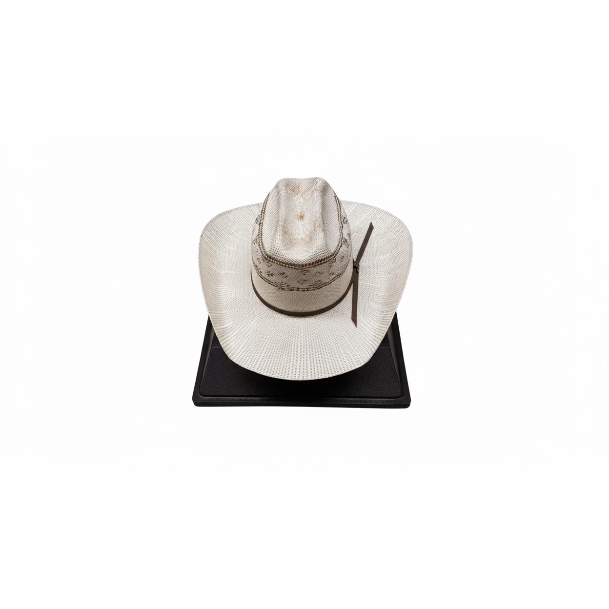 Sombrero vaquero Ariat® SS color marfil para hombre – Banda de sudor de cuero