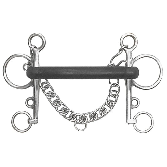 Centaur Hard Rubber Mullen Mouth Pelham Bit
