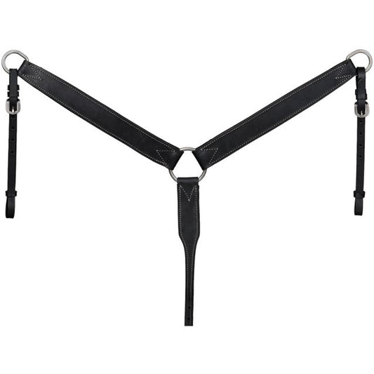 Silver Royal Harness Leather Breastcollar