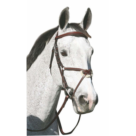 Bridón Henri de Rivel Pro Mono Corona en Figura de 8 con Riendas de Goma de 5/8"