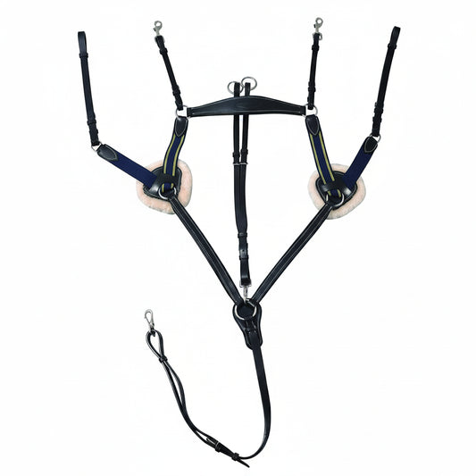 Henri de Rivel 5-Point Elastic Breastplate with Running Martingale