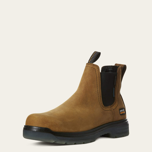 Bota de trabajo Ariat Turbo Chelsea impermeable con puntera de carbono