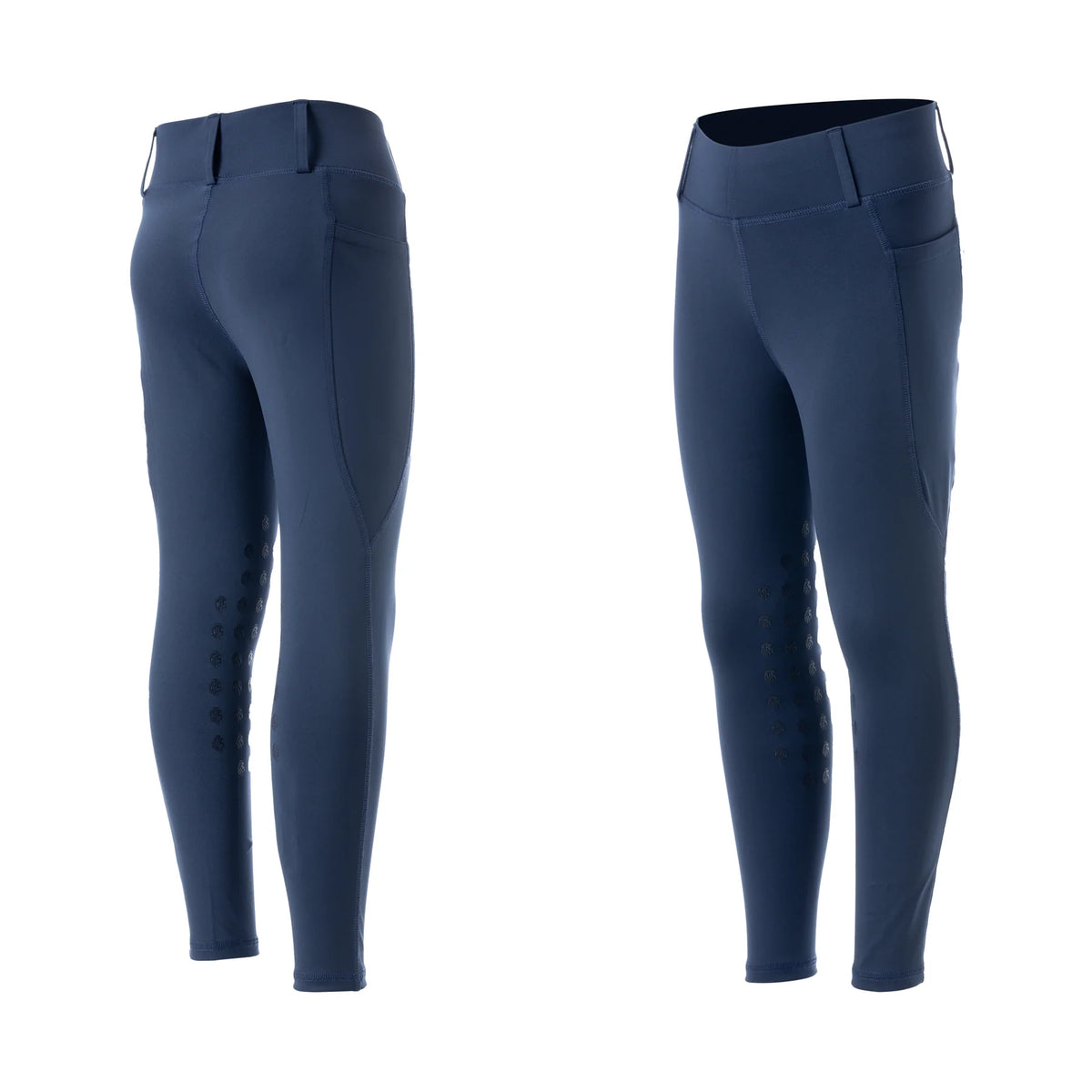 Equinavia Classic Kids Knee Patch Riding Tights - Deep Blue