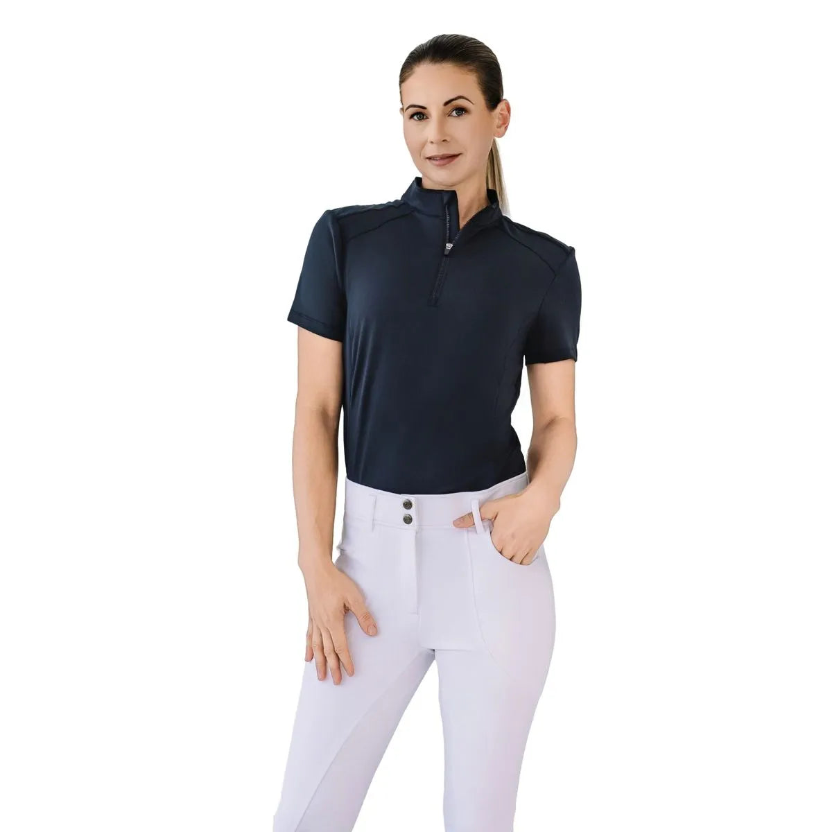 Catago Women's FIR-TECH Quarter Zip Short Sleeve Top image 3