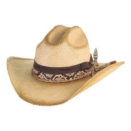 Touch the Ground Genuine Panama Cowboy Hat - Natural Distressed