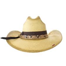 Touch the Ground Genuine Panama Cowboy Hat - Natural Distressed