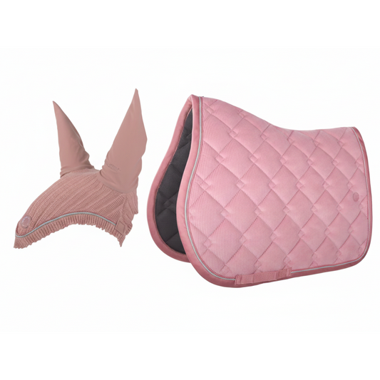 Luxin All-Purpose Saddle Pad & Fly Veil Set – Elegant Matching Equestrian Set