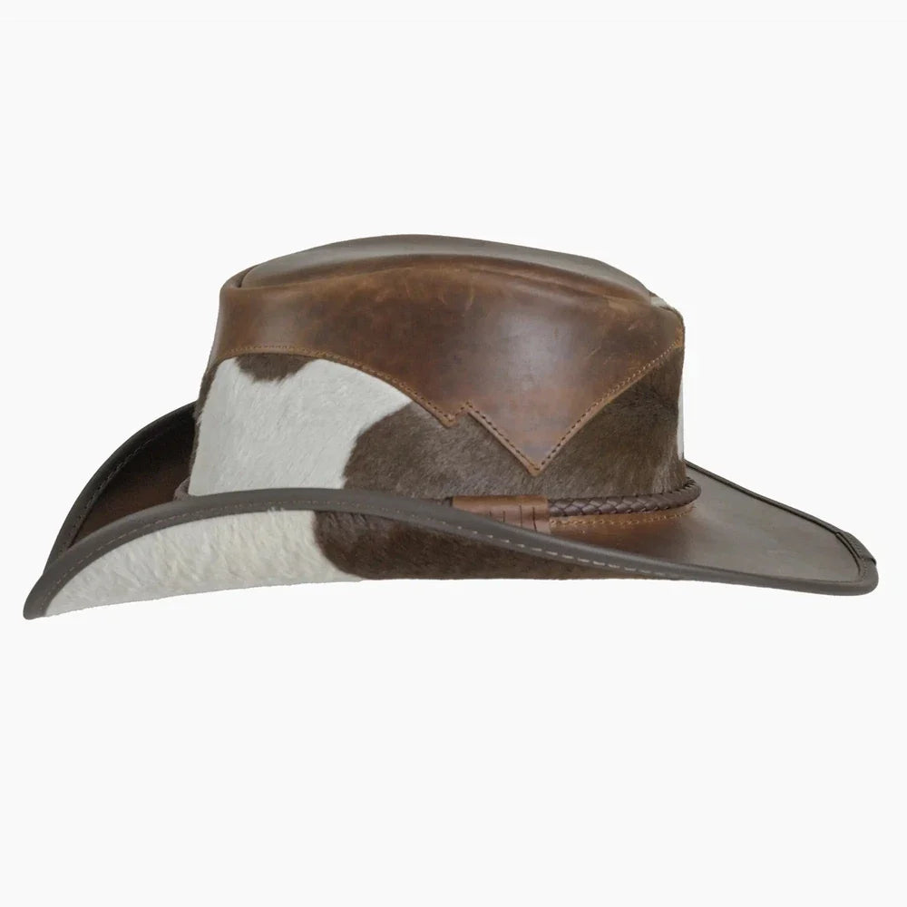 Pinto Leather Cowboy Hat with Calf Accents