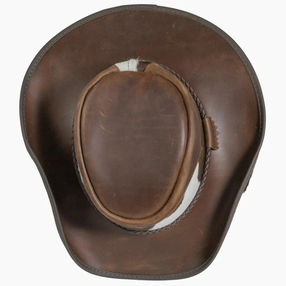 Pinto Leather Cowboy Hat with Calf Accents