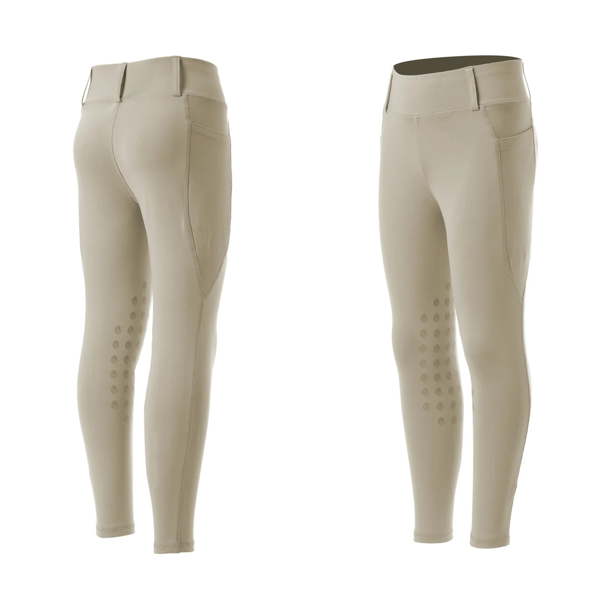 Equinavia Classic Kids Knee Patch Riding Tights - Tan