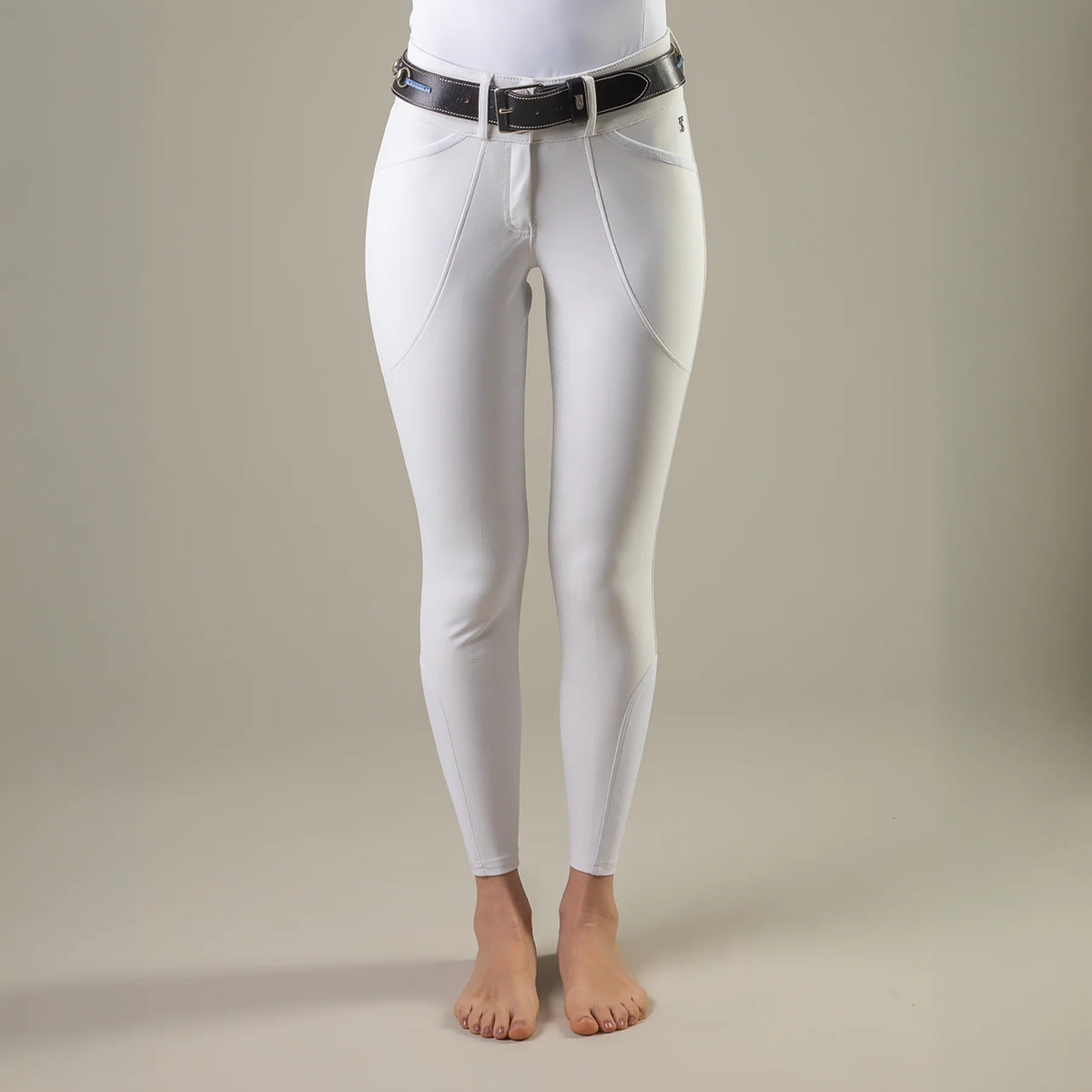 Tredstep Ireland Trace Compression Womens Full Seat Breeches - White