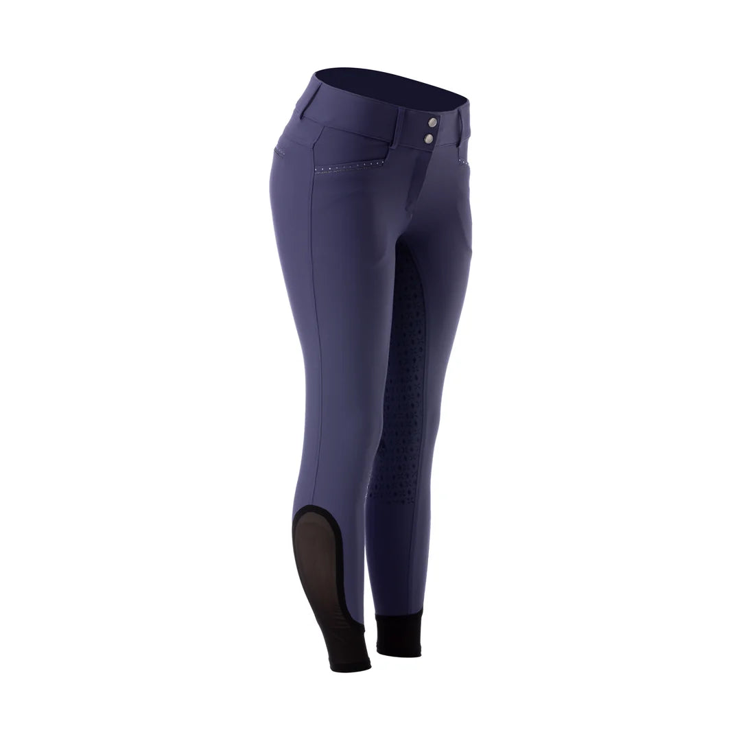 Equinavia Victoria Womens Silicone Full Seat Breeches - Skipper Blue/Winter Sky